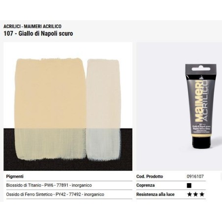 107 Giallo di Napoli scuro - Maimeri acrilico
