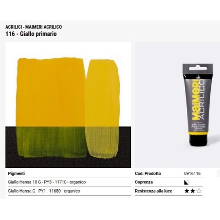 116 Giallo primario - Maimeri acrilico