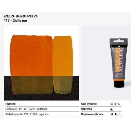 117 Giallo oro - Maimeri acrilico