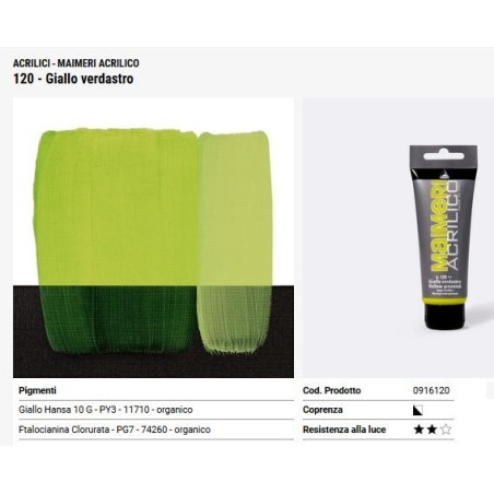 120 Giallo verdastro - Maimeri acrilico
