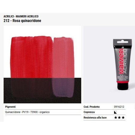 212 Rosa Quinacridone - Maimeri acrilico