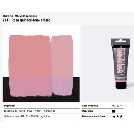 214 Rosa quinacridone chiaro - Maimeri acrilico