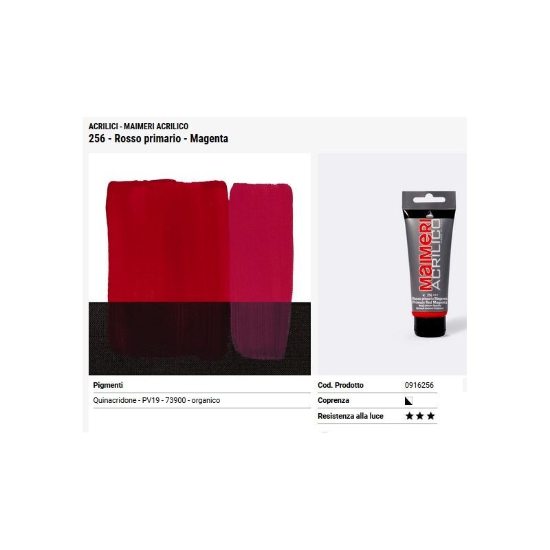 256 Rosso primario - Magenta - Maimeri acrilico
