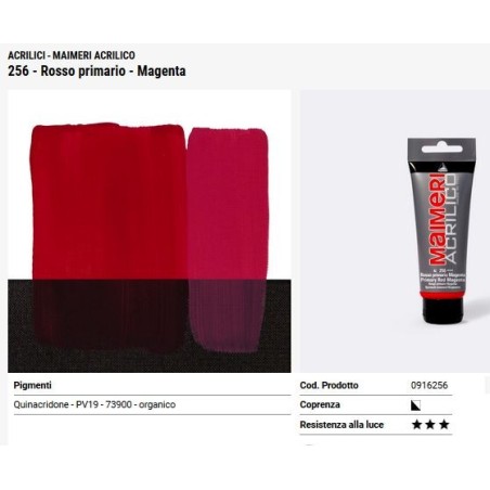 256 Rosso primario - Magenta - Maimeri acrilico