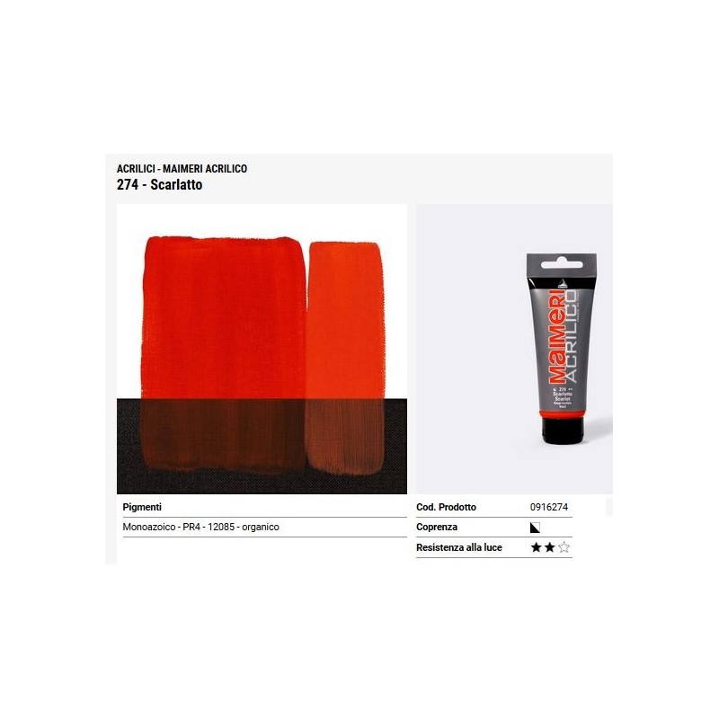 274 Rosso scarlatto - Maimeri acrilico