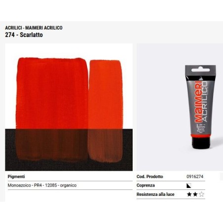 274 Rosso scarlatto - Maimeri acrilico