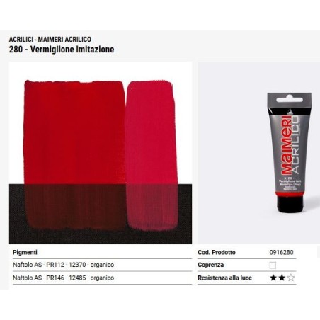 280 Vermiglione imitazione - Maimeri acrilico