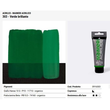 303 Verde brillante - Maimeri acrilico