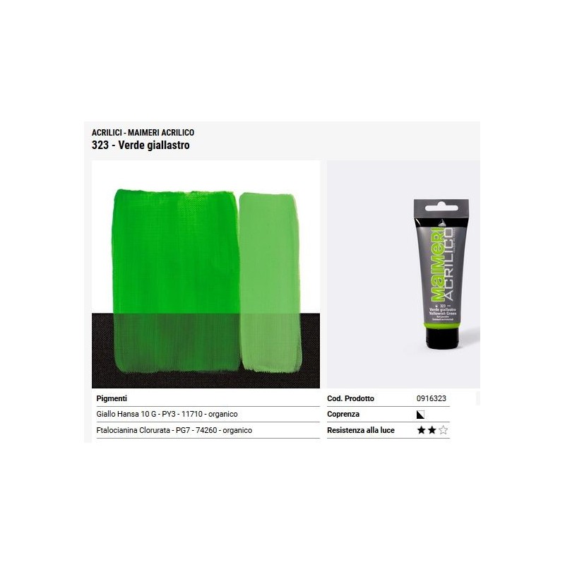 323 Verde giallastro - Maimeri acrilico