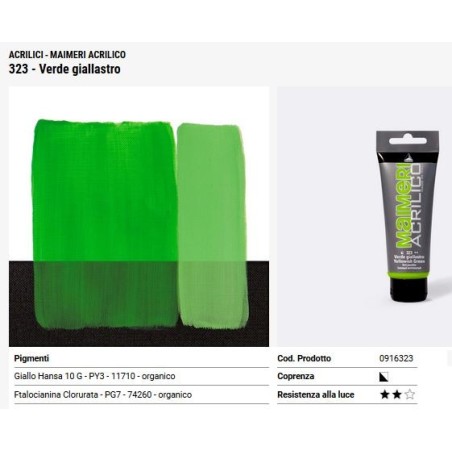 323 Verde giallastro - Maimeri acrilico
