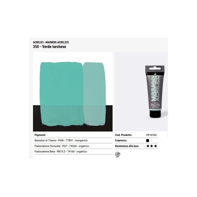 350 Verde turchese - Maimeri acrilico