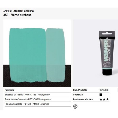 350 Verde turchese - Maimeri acrilico