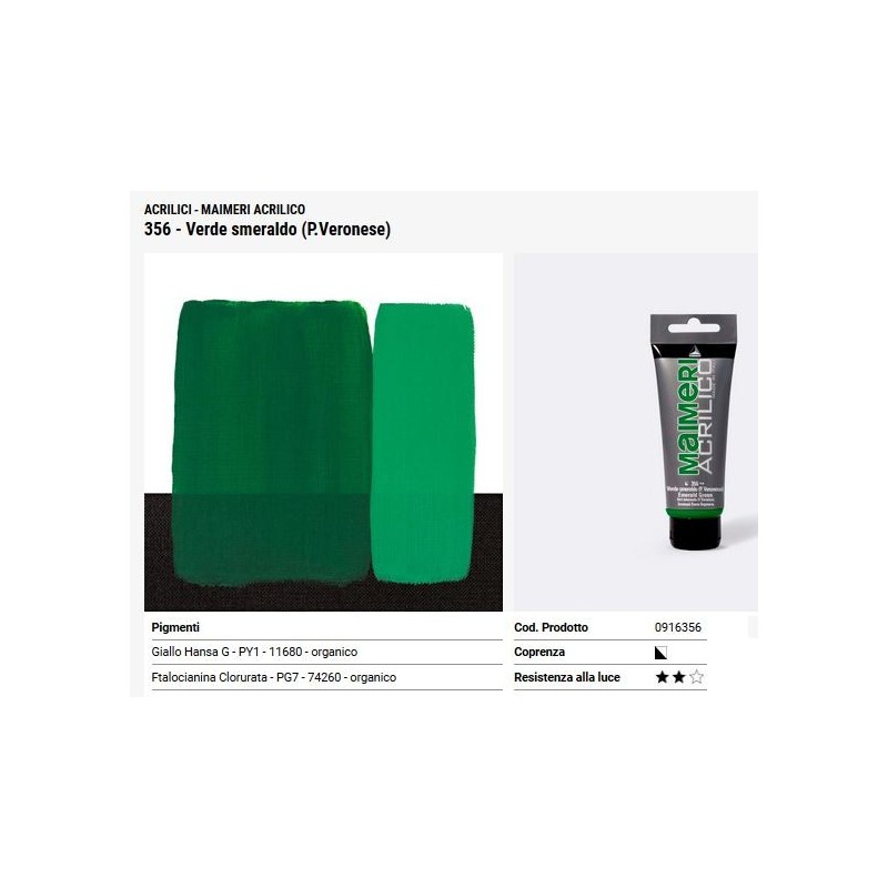 356 Verde smeraldo - Maimeri acrilico