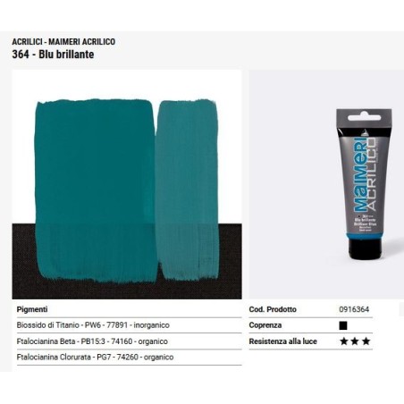 364 Blu brillante - Maimeri acrilico