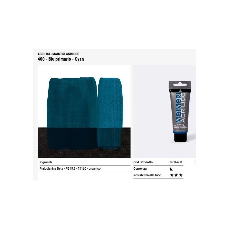 400 Blu primario Cyan - Maimeri acrilico