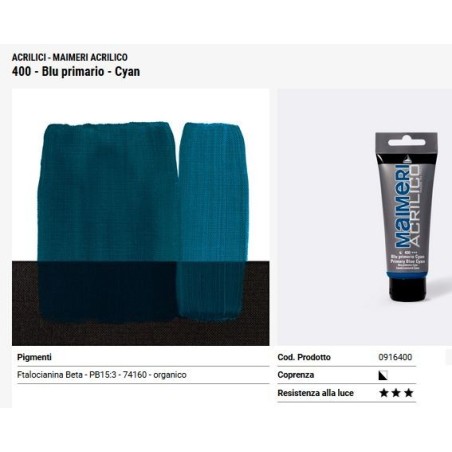 400 Blu primario Cyan - Maimeri acrilico