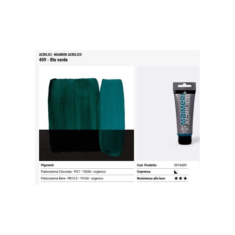 409 Blu verde - Maimeri acrilico