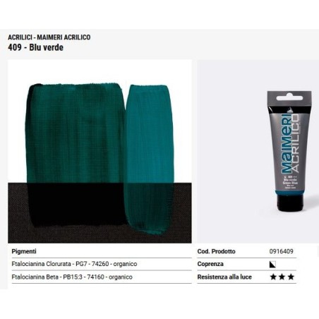 409 Blu verde - Maimeri acrilico