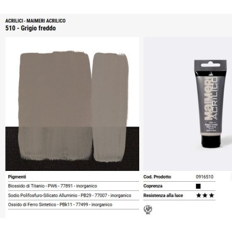 510 Grigio freddo - Maimeri acrilico
