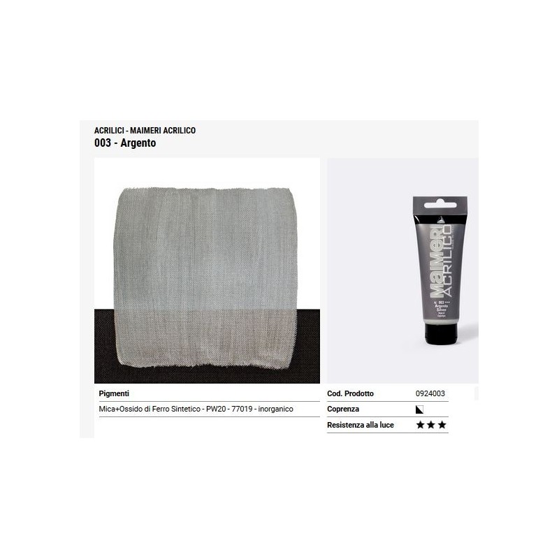 003 Argento - Maimeri acrilico