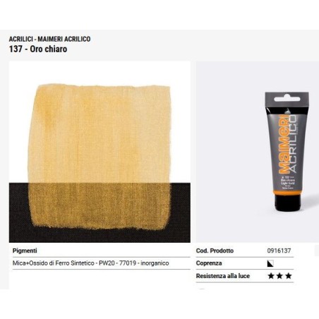 137 Oro chiaro - Maimeri acrilico