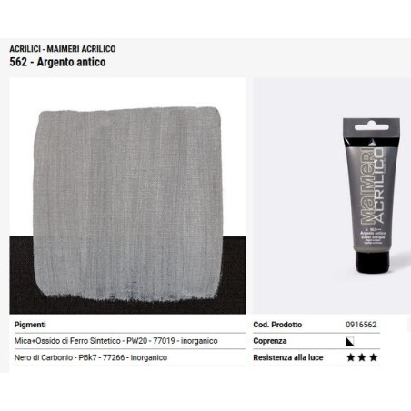 562 Argento antico - Maimeri acrilico