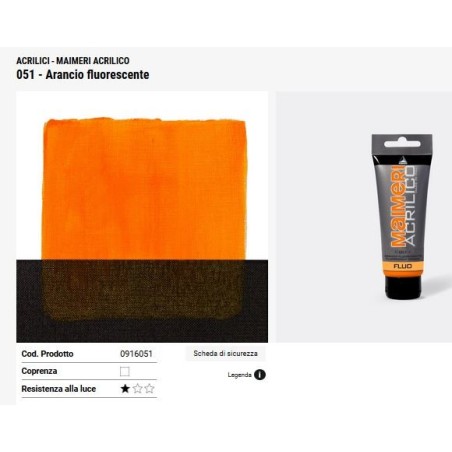 051 Fluorescente Arancio - Maimeri acrilico