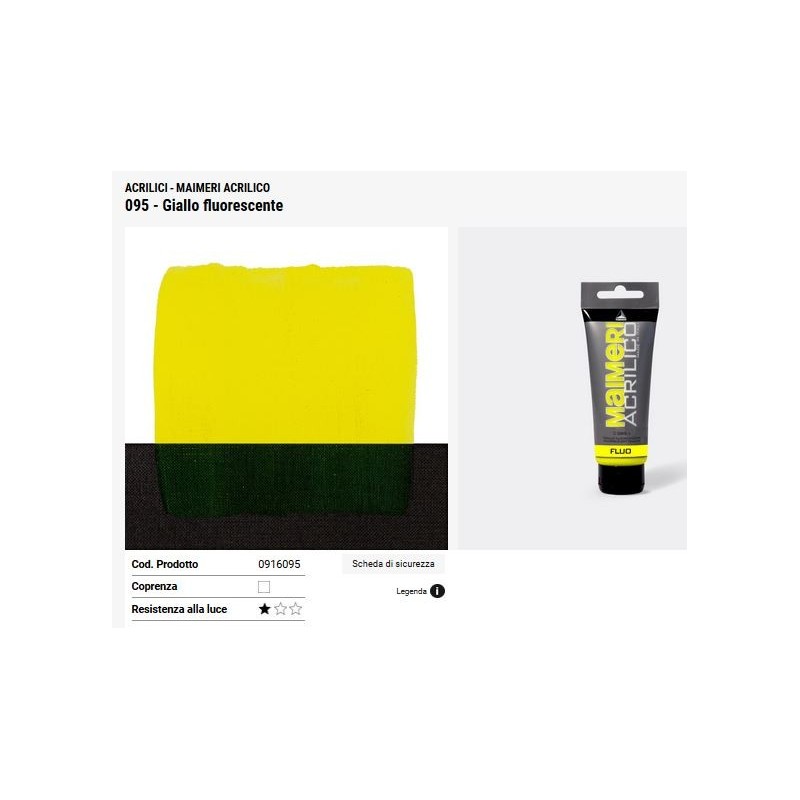095 Fluorescente Giallo - Maimeri acrilico