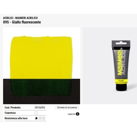 095 Fluorescente Giallo - Maimeri acrilico