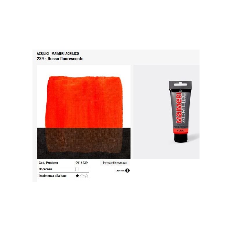 239 Fluorescente Rosso - Maimeri acrilico
