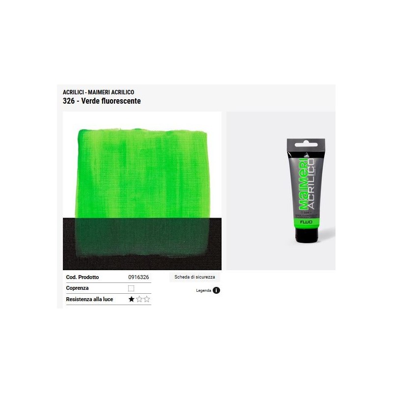 326 Fluorescente Verde - Maimeri acrilico