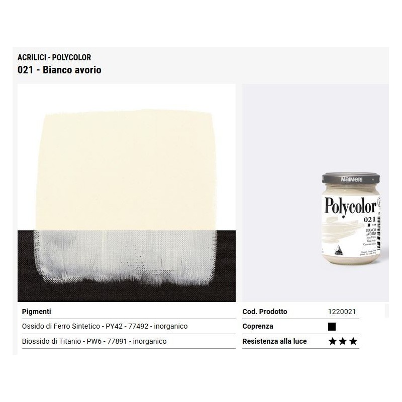 021 Bianco avorio - Maimeri Polycolor