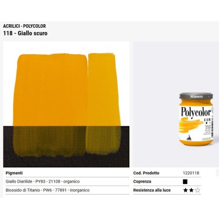 118 Giallo scuro - Maimeri Polycolor