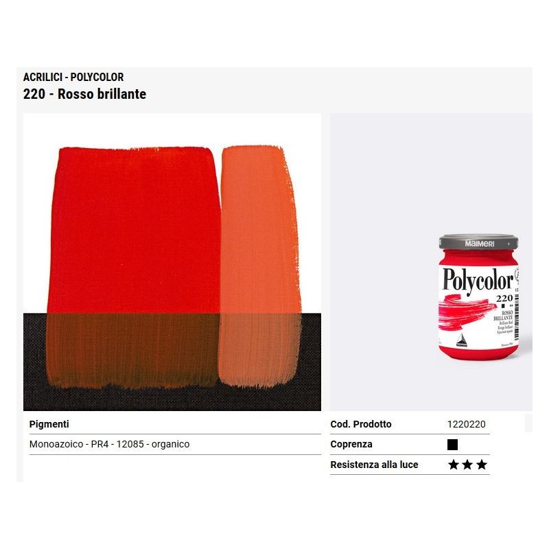 220 Rosso brillante - Maimeri Polycolor