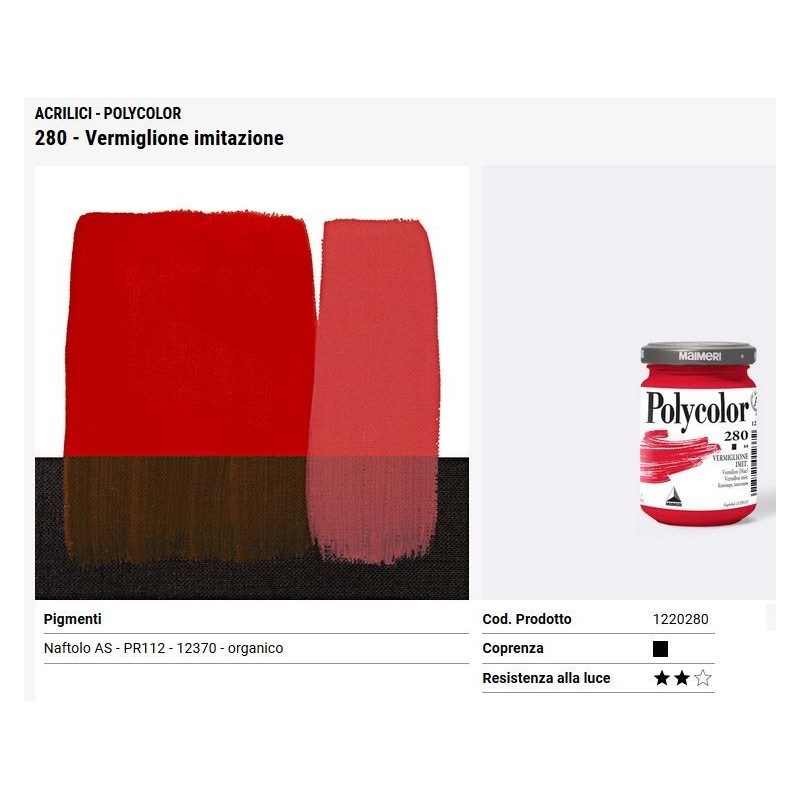 280 Vermiglione imitazione - Maimeri Polycolor