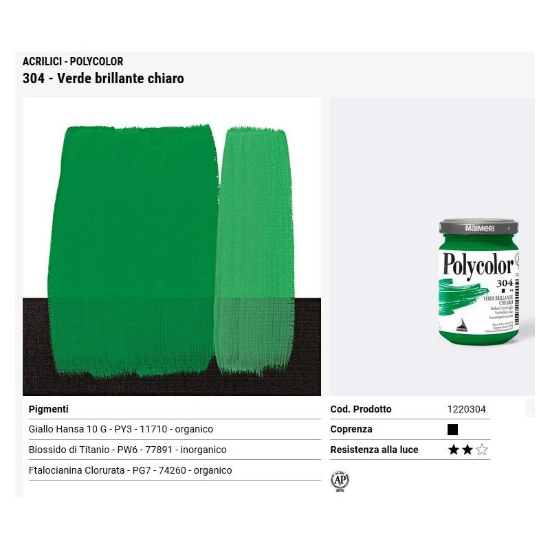 304 Verde brillante chiaro - Maimeri Polycolor