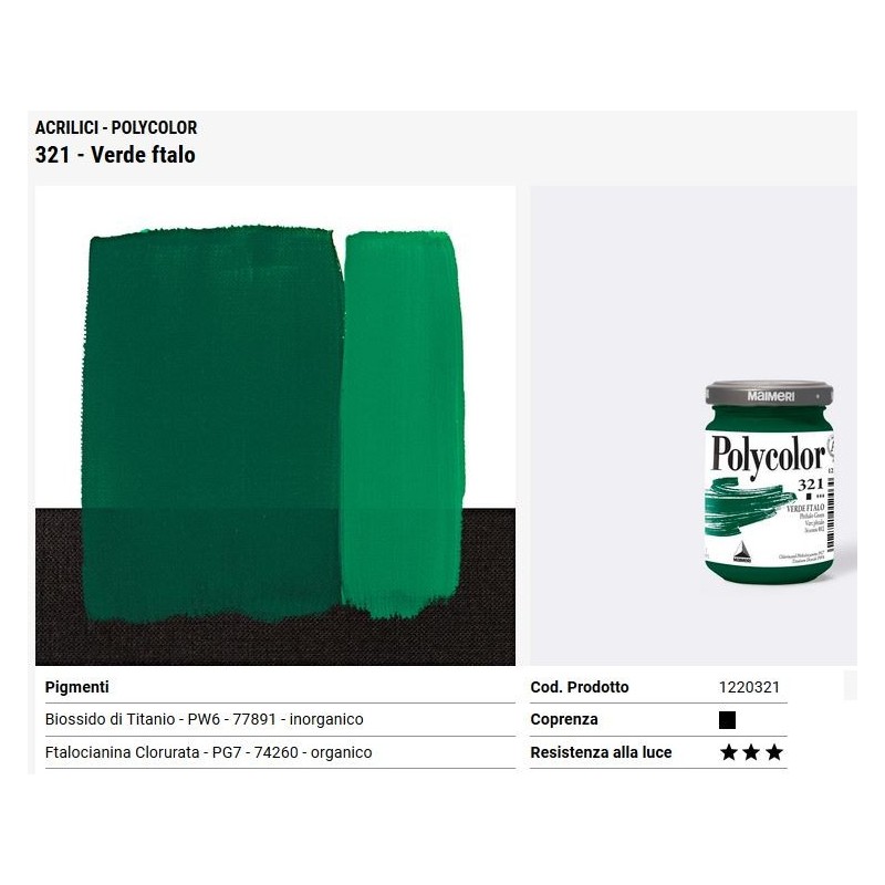321 Verde ftalo - Maimeri Polycolor