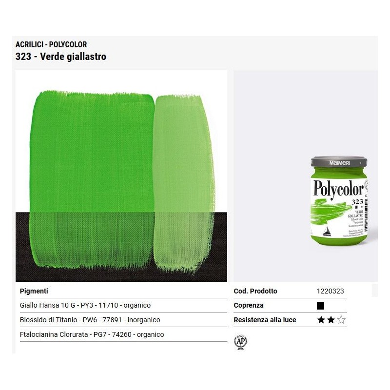 323 Verde giallastro - Maimeri Polycolor