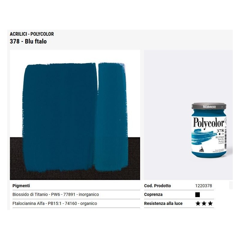 378 Blu ftalo - Maimeri Polycolor