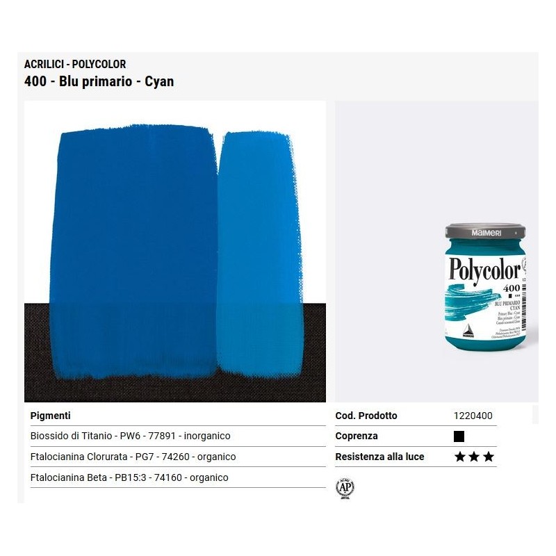 400 Blu primario cyan - Maimeri Polycolor