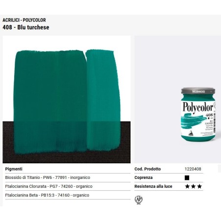 408 Blu turchese - Maimeri Polycolor