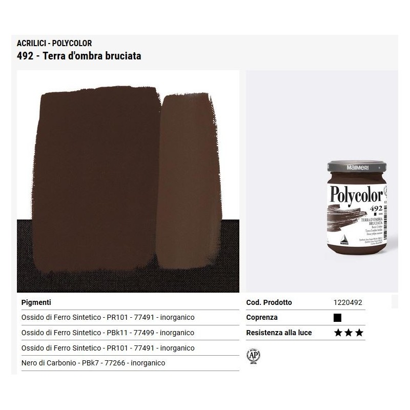 492 Terra d'ombra bruciata - Maimeri Polycolor