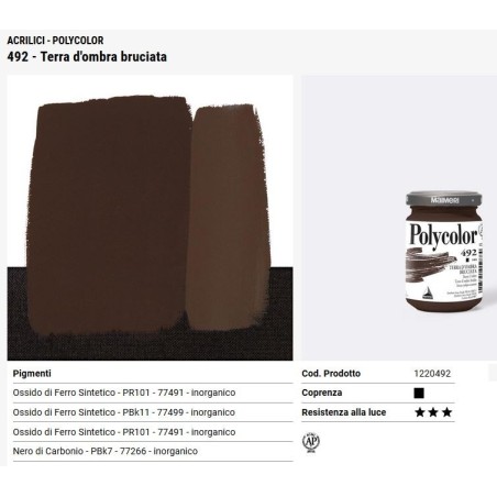 492 Terra d'ombra bruciata - Maimeri Polycolor