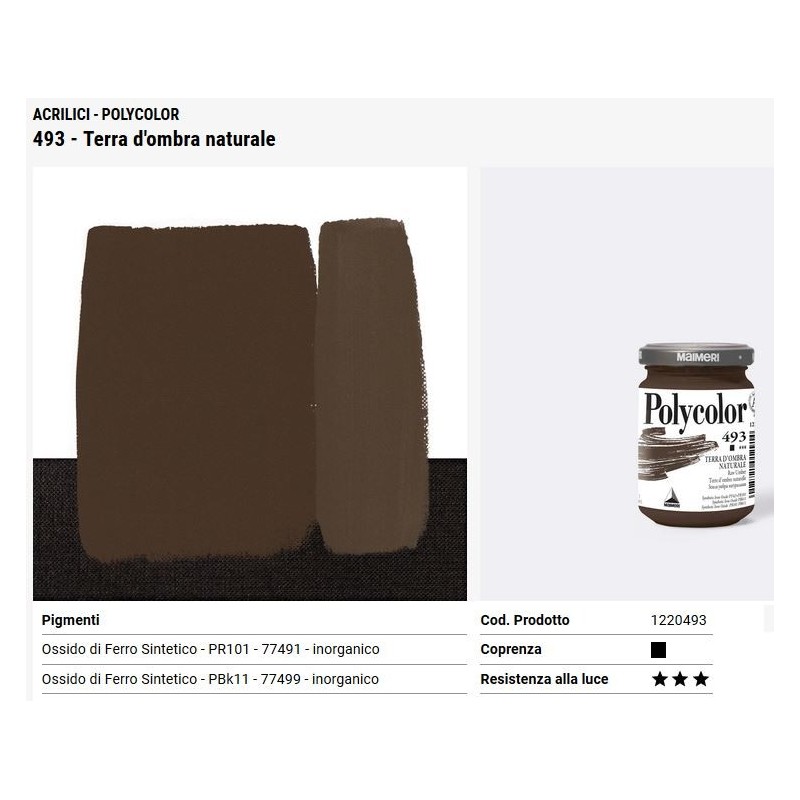 493 Terra d'ombra naturale - Maimeri Polycolor