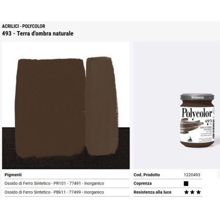 493 Terra d'ombra naturale - Maimeri Polycolor