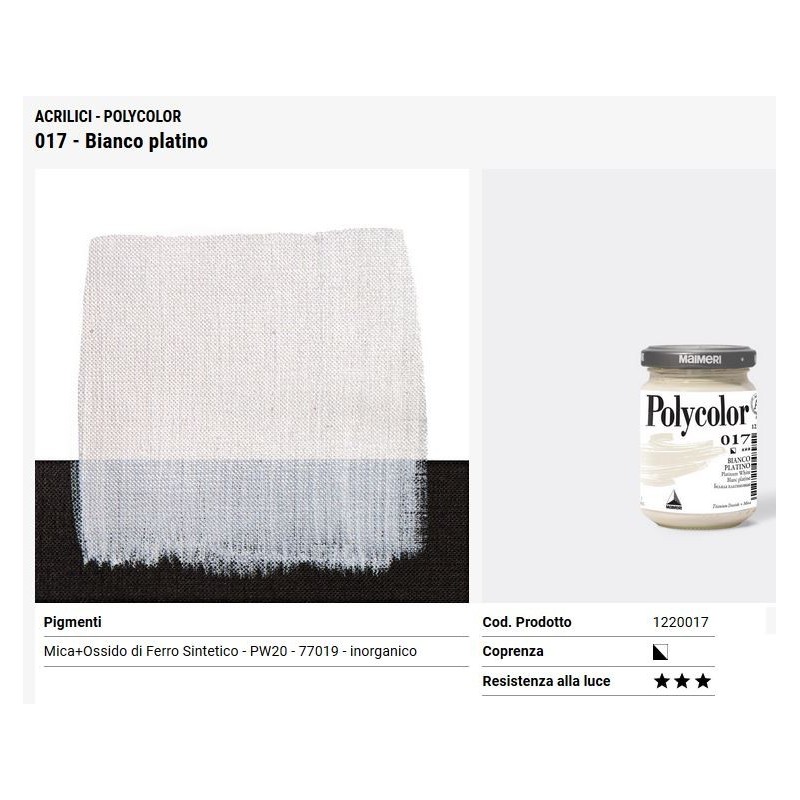 017 Bianco platino - Maimeri Polycolor