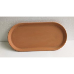 PCR2 Vassoio ovale cm.28 biscotto rosso