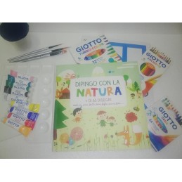 Pacco Arte bimbi 2 - Dipingo con la Natura - libro e colori