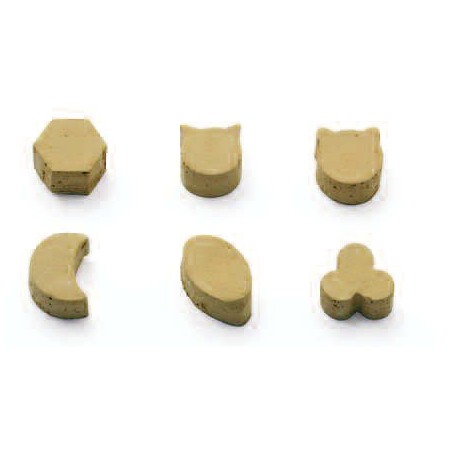 BZ2347 Fustelle varie forme 6 pz - h. cm.4, foro cm.1