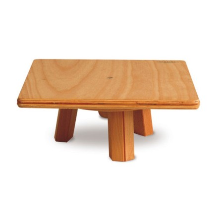 3.39 Trespolo in legno da scultura, da tavolo , piatto cm.34x34